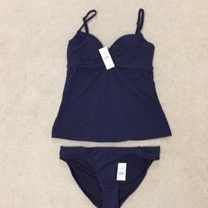 Loft navy blue tankini